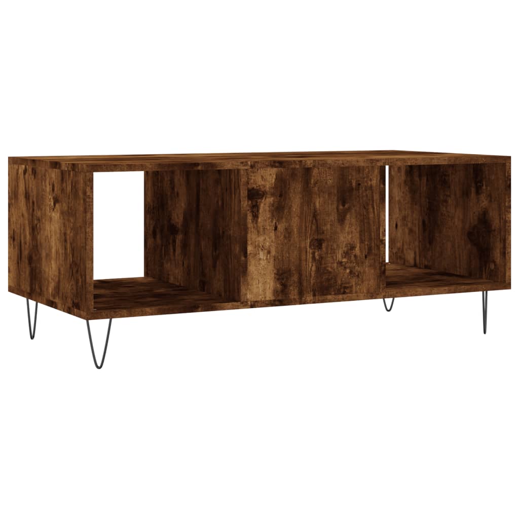 vidaXL Couchtisch Räuchereiche 102x50x40 cm Holzwerkstoff