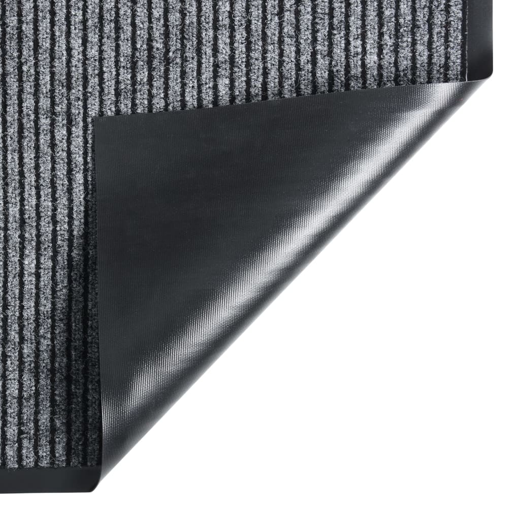 vidaXL Fußmatte Grau Gestreift 80x120 cm