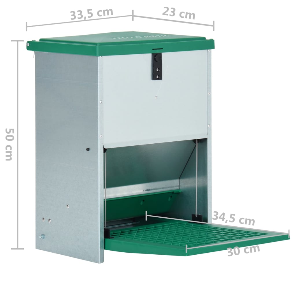 vidaXL Geflügel-Futterautomat Feedomatic mit Pedal 12 kg