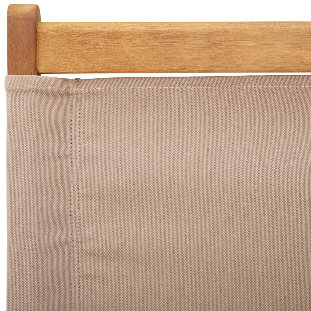 vidaXL Gartenstühle 2 Stk. Taupe Massivholz Akazie & Stoff