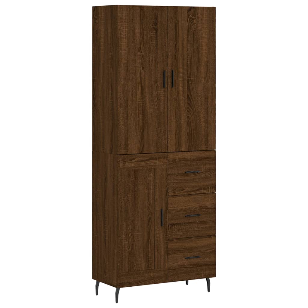 vidaXL Highboard Braun Eichen-Optik 69,5x34x180 cm Holzwerkstoff