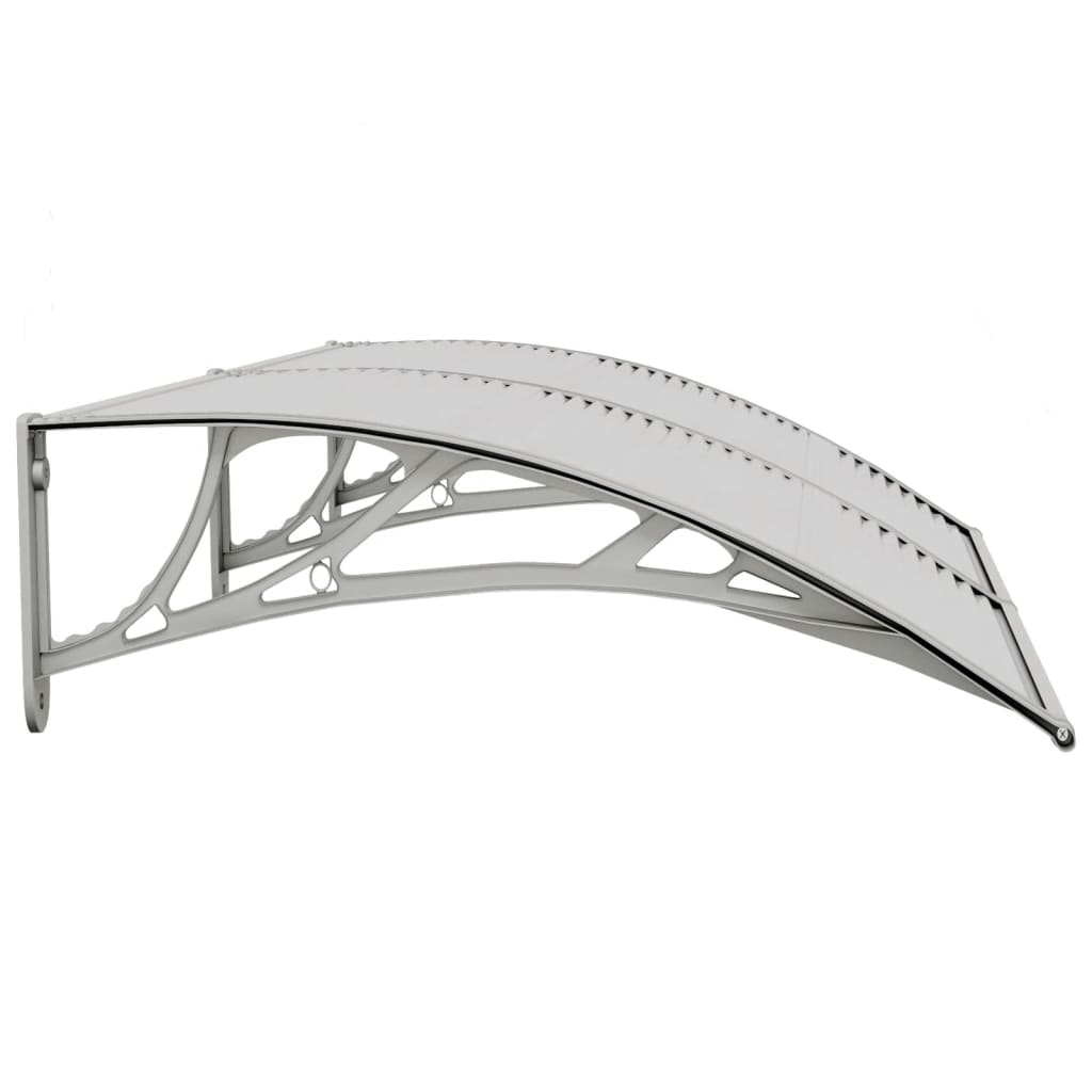 vidaXL Türvordach Grau und Transparent 150x75 cm PC