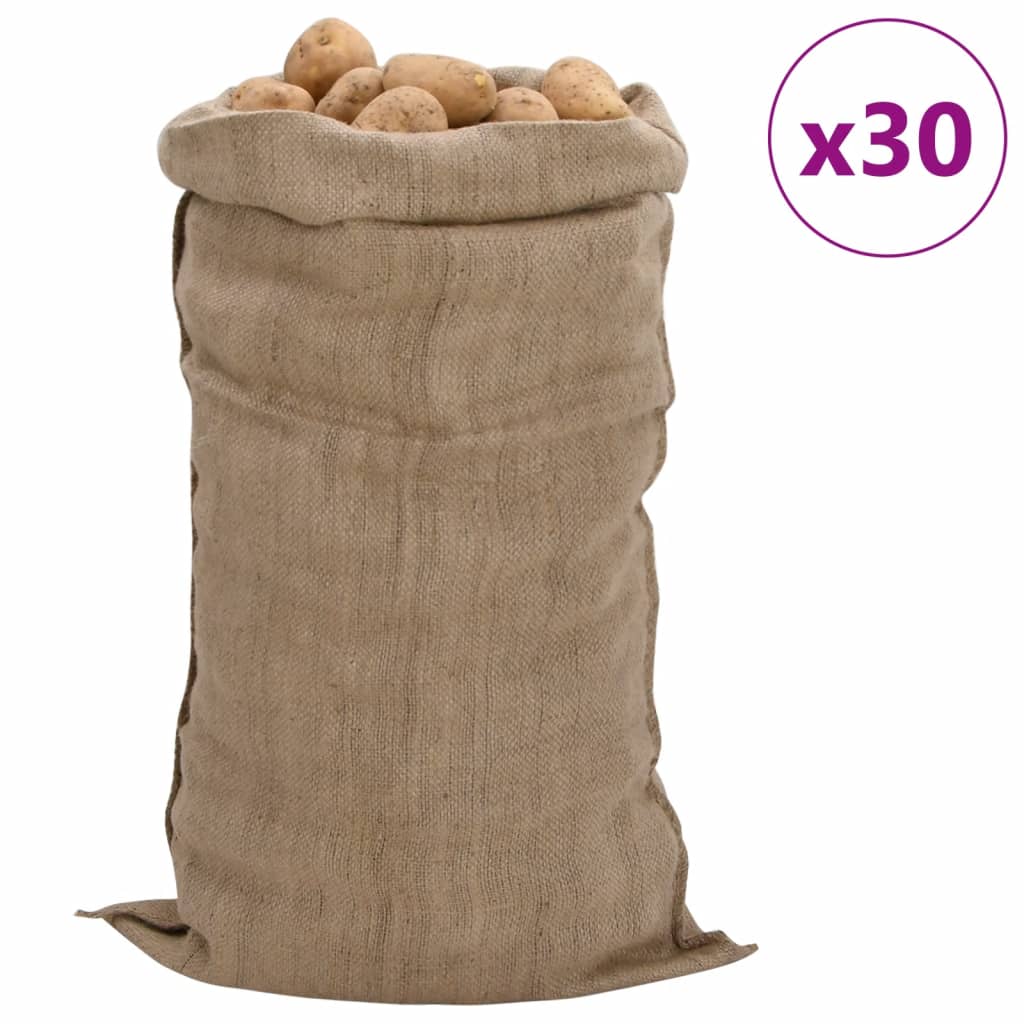 vidaXL Jutesäcke 30 Stk. 65x135 cm 100% Jute 340 g/m²