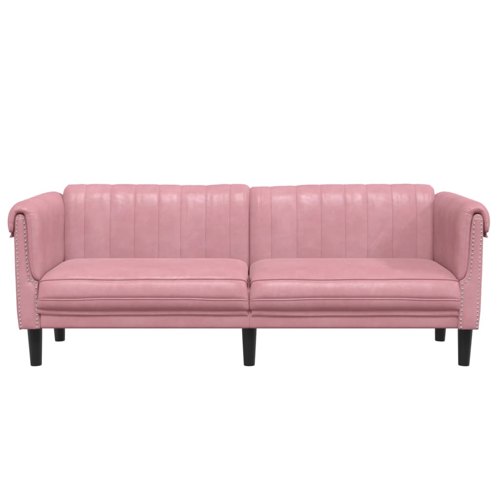 vidaXL Sofa 3-Sitzer Rosa Samt