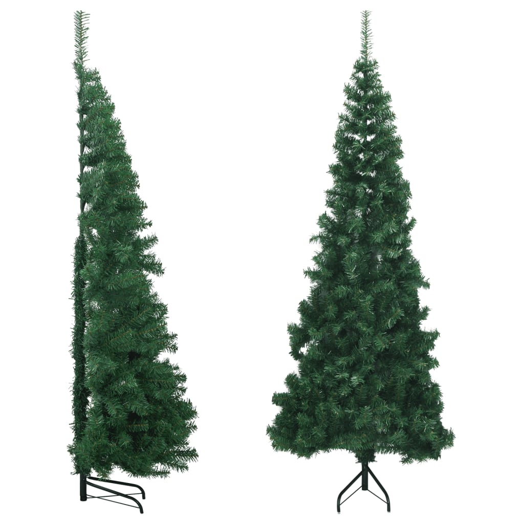 vidaXL Künstlicher Eck-Weihnachtsbaum Grün 240 cm PVC