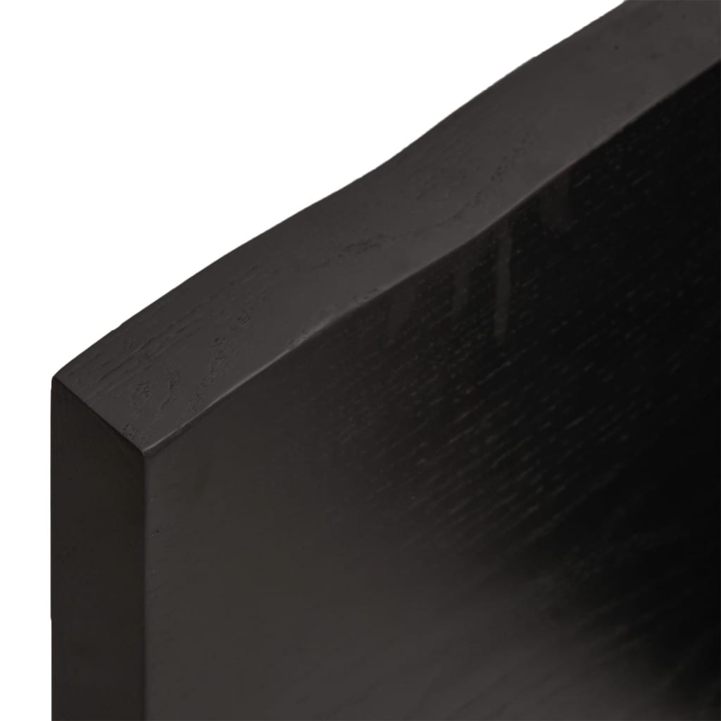 vidaXL Waschtischplatte Dunkelbraun 120x30x(2-4)cm Massivholz