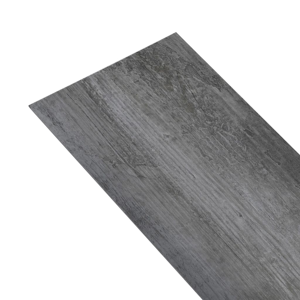 vidaXL PVC-Fliesen Nicht Selbstklebend 5,26 m² 2 mm Glänzend Grau