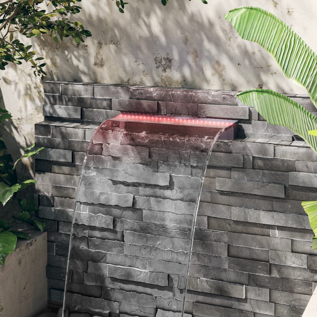 vidaXL Wasserfall-Element mit RGB LEDs Acryl 60 cm