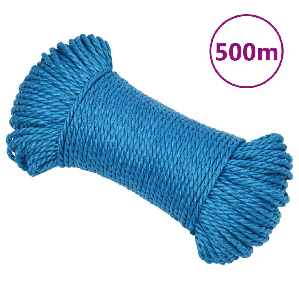 vidaXL Arbeitsseil Blau 3 mm 500 m Polypropylen