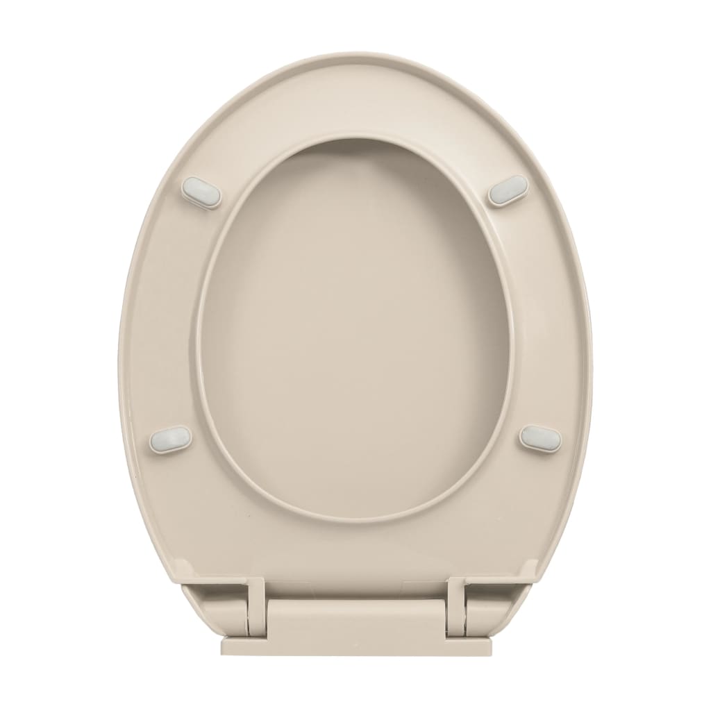 vidaXL Toilettensitz mit Absenkautomatik Aprikose Oval