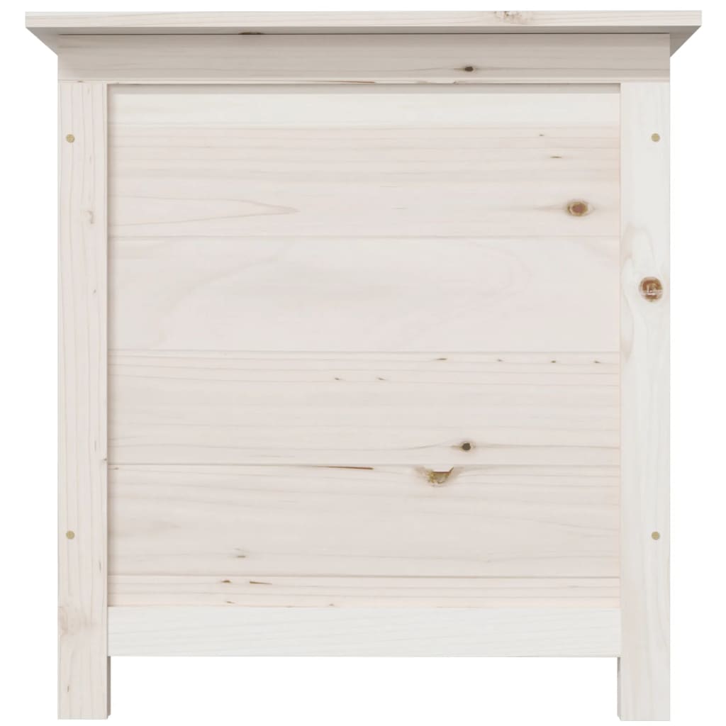 vidaXL Outdoor-Kissenbox Weiß 50x50x56 cm Massivholz Tanne