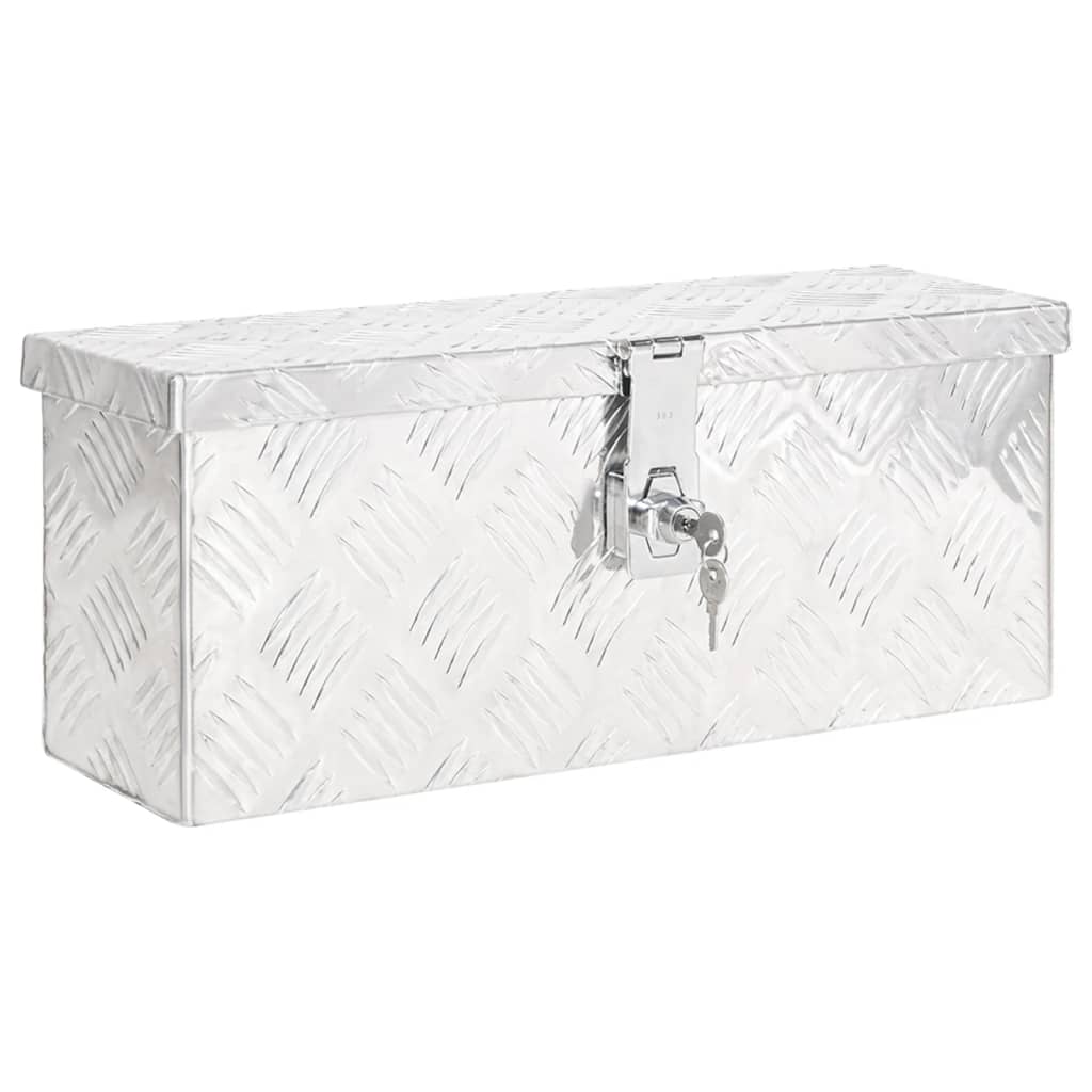 vidaXL Aufbewahrungsbox Silbern 50x15x20,5 cm Aluminium