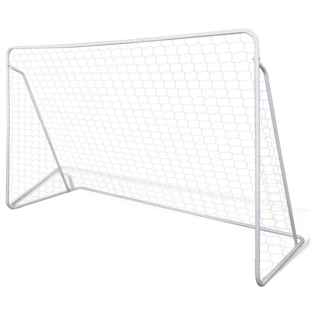 Fußballtor mit Netz 240x90x150 cm Stahl Hochwertig