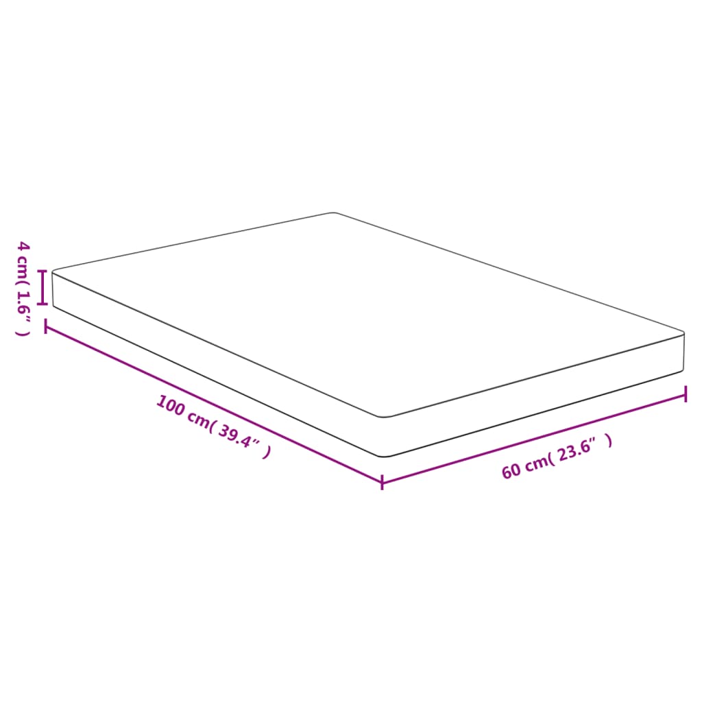 vidaXL Tischplatte 60x100x4 cm Bambus