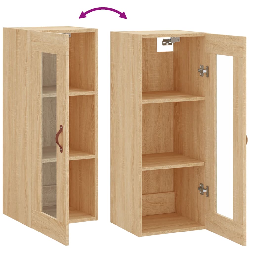 vidaXL Wandschrank Sonoma-Eiche 34,5x34x90 cm