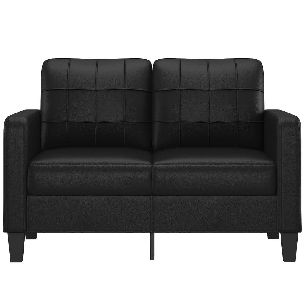 vidaXL 2-Sitzer-Sofa Schwarz 120 cm Kunstleder