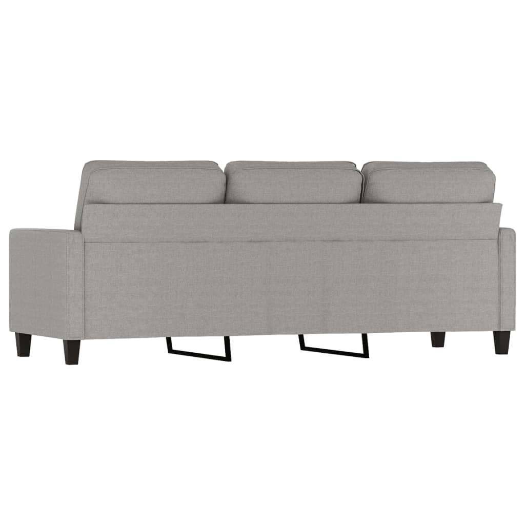 vidaXL 3-Sitzer-Sofa Hellgrau 180 cm Stoff