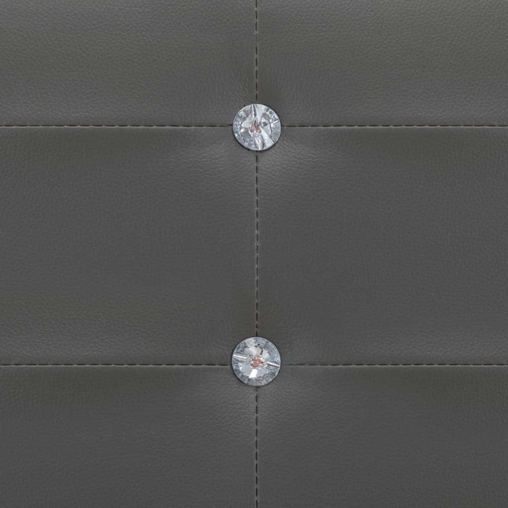 vidaXL Bett mit Memory-Schaum-Matratze Grau Kunstleder 90×200cm