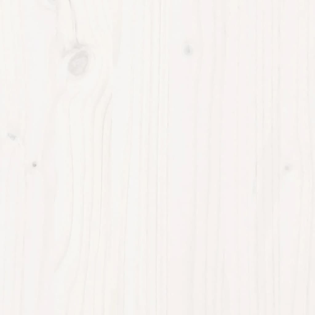 vidaXL Massivholzbett mit Kopfteil Weiß 75x190 cm Kiefer