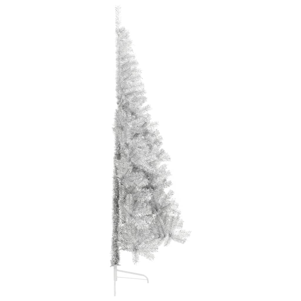 vidaXL Künstlicher Weihnachtsbaum mit Ständer Silber 240 cm PET