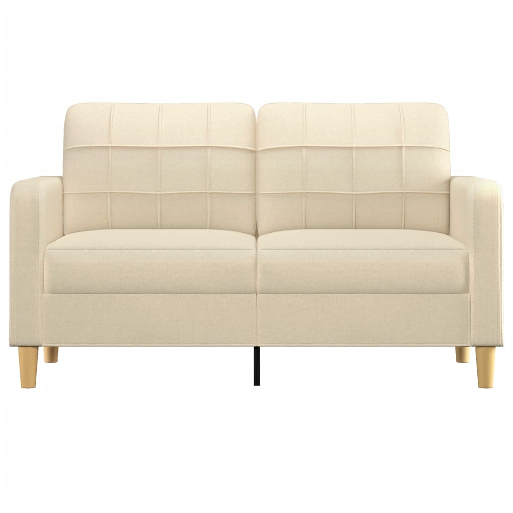 vidaXL 2-Sitzer-Sofa Creme 140 cm Stoff