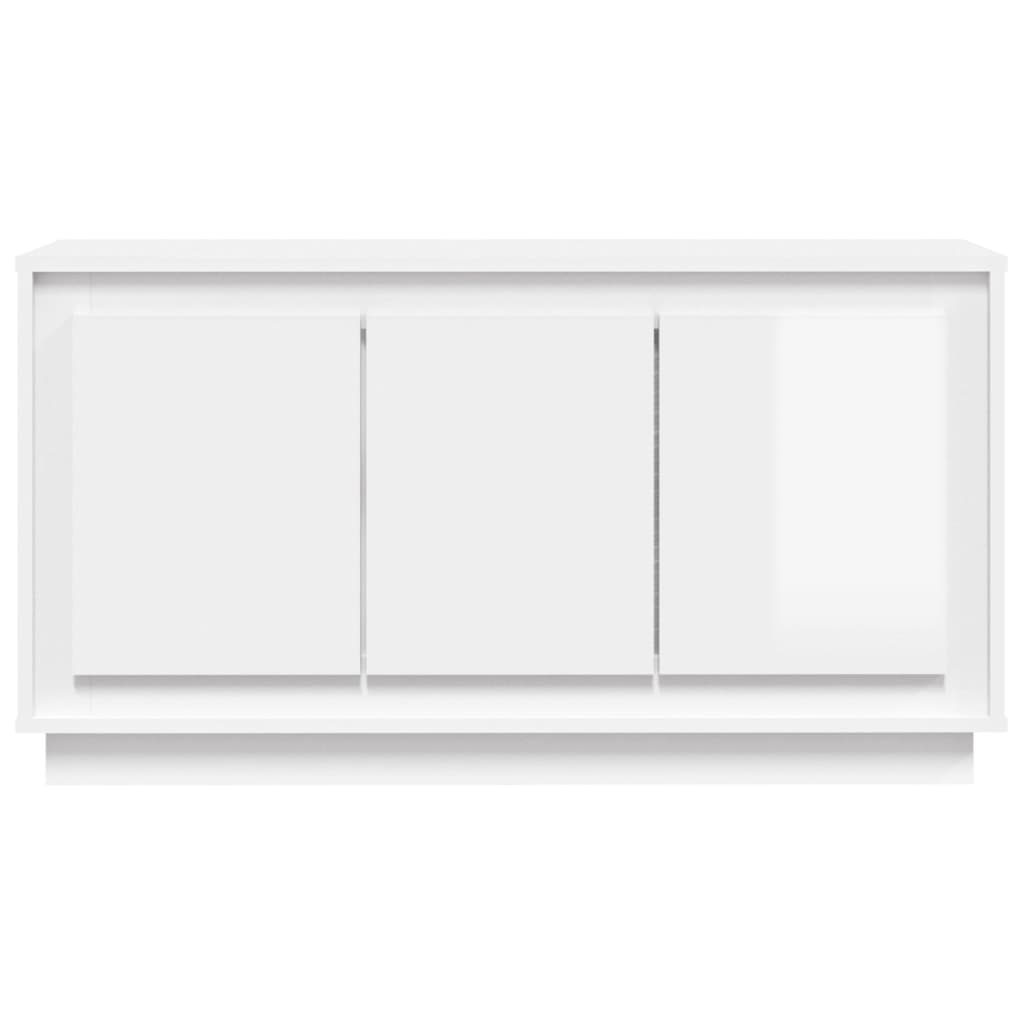 vidaXL Sideboard Hochglanz-Weiß 102x35x55 cm Holzwerkstoff