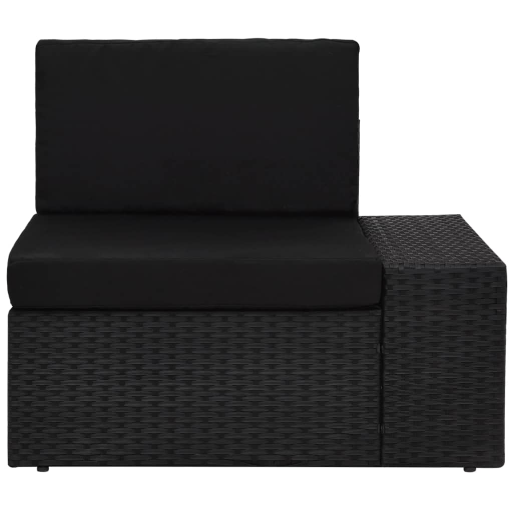 vidaXL 4-tlg. Garten-Lounge-Set Poly Rattan Schwarz