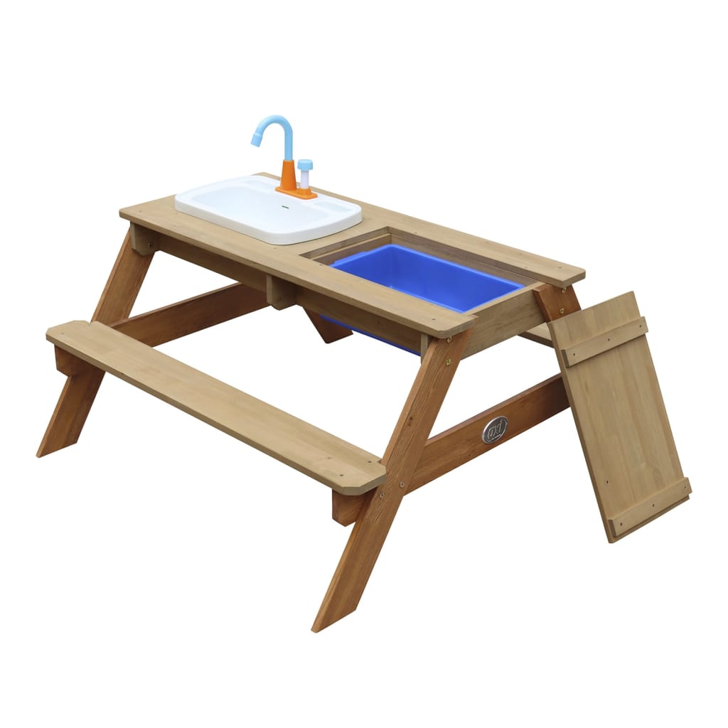 AXI Sand- und Wasser-Picknicktisch Emily mit Spielküche Braun