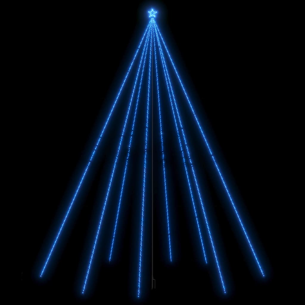 vidaXL Weihnachtsbaum-Lichterketten Indoor Outdoor 1300 LEDs Blau 8 m