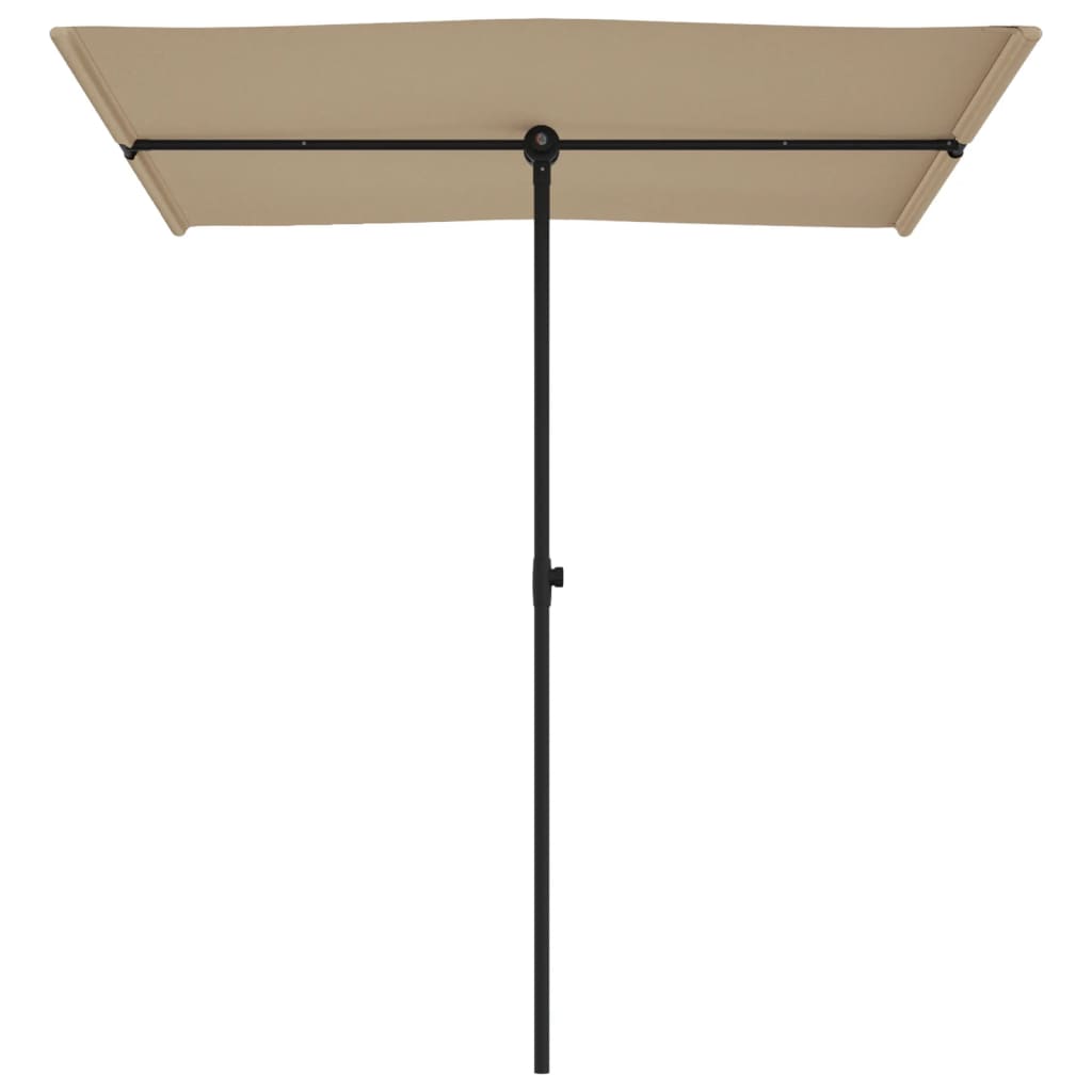 vidaXL Sonnenschirm mit Aluminium-Mast 180x110 cm Taupe