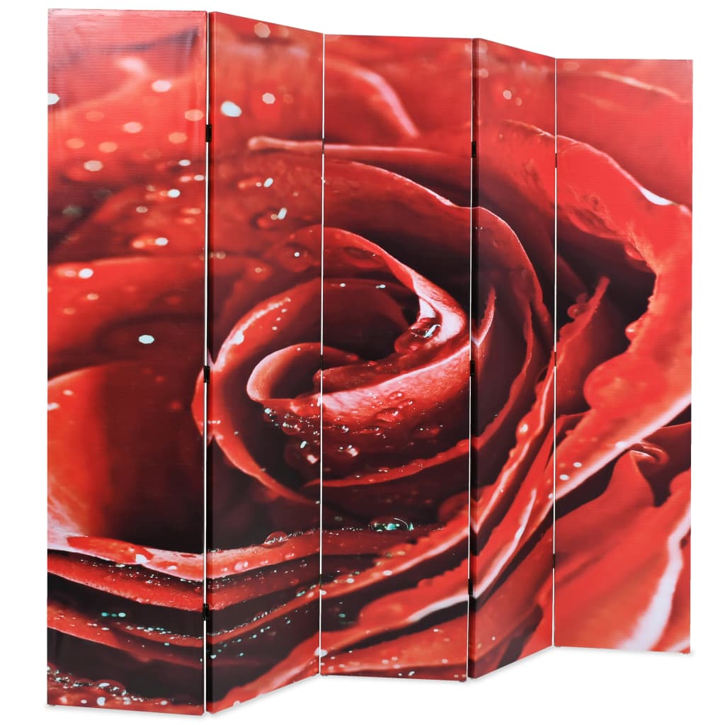 vidaXL Raumteiler klappbar 200 x 170 cm Rose Rot