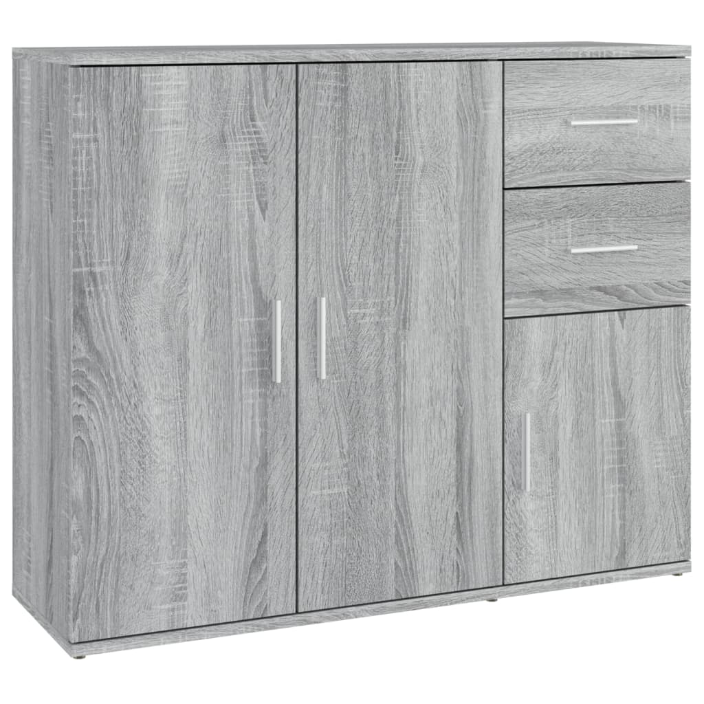 vidaXL Sideboard Grau Sonoma 91x29,5x75 cm Holzwerkstoff
