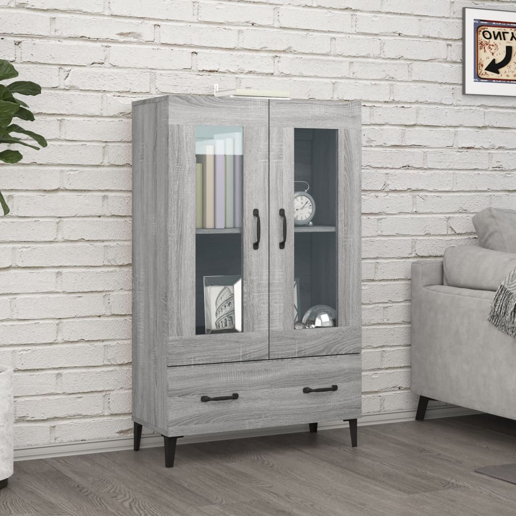 vidaXL Highboard Grau Sonoma 70x31x115 cm Holzwerkstoff