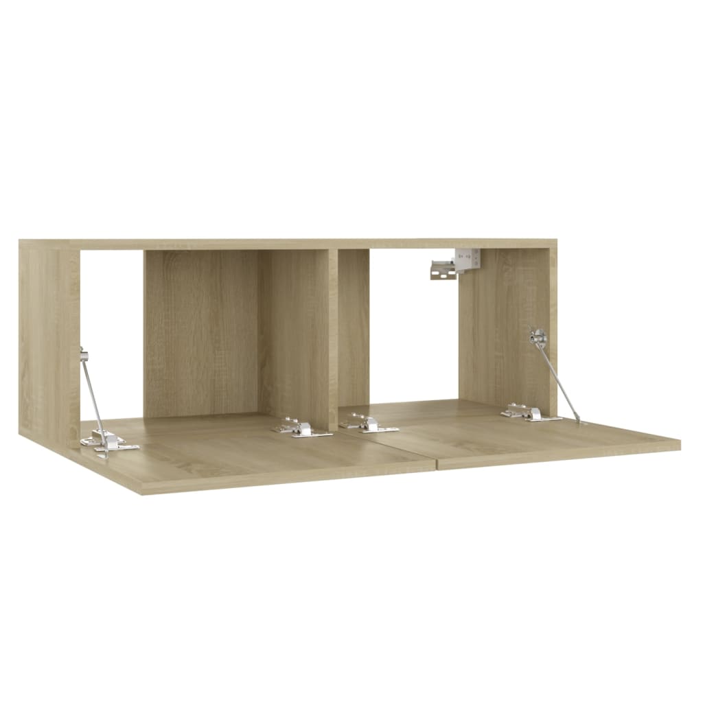 vidaXL 3-tlg. TV-Schrank-Set Sonoma-Eiche Holzwerkstoff