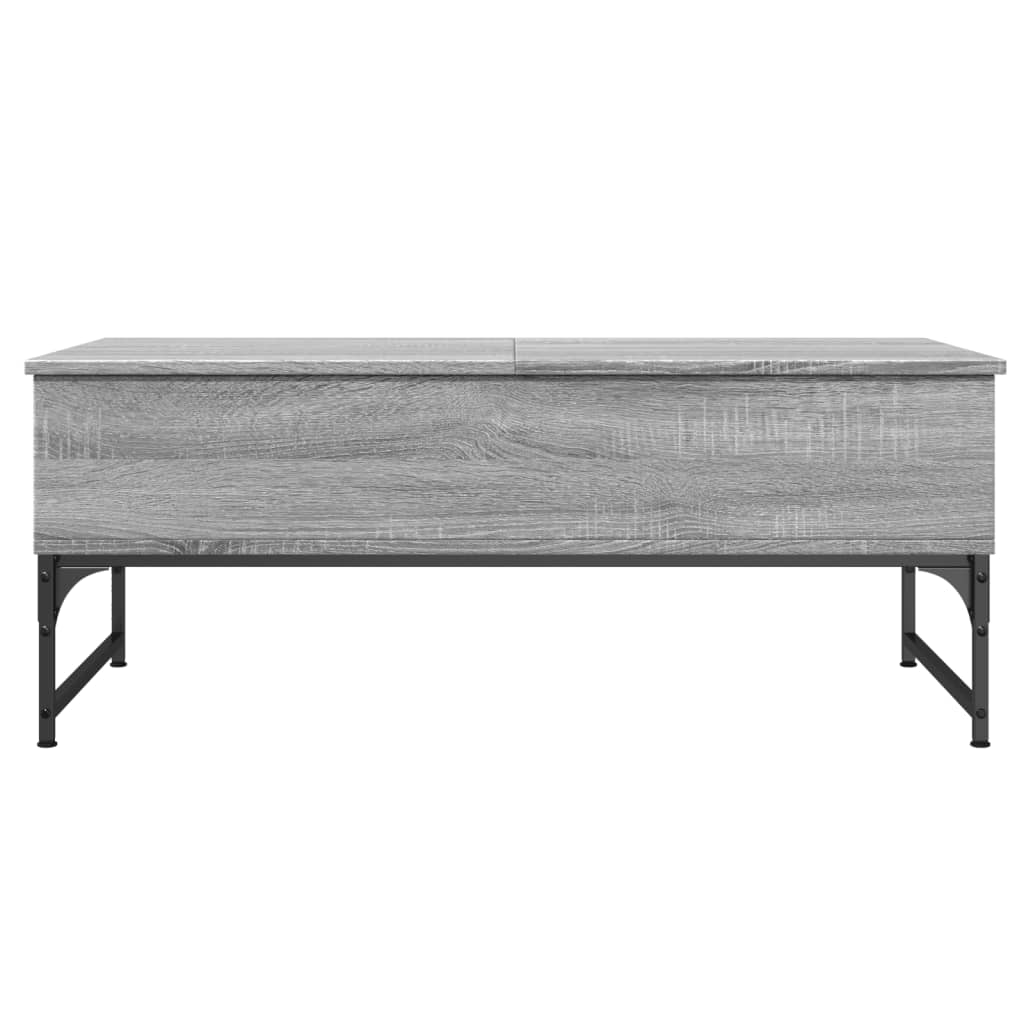 vidaXL Couchtisch Grau Sonoma 100x50x40 cm Holzwerkstoff und Metall