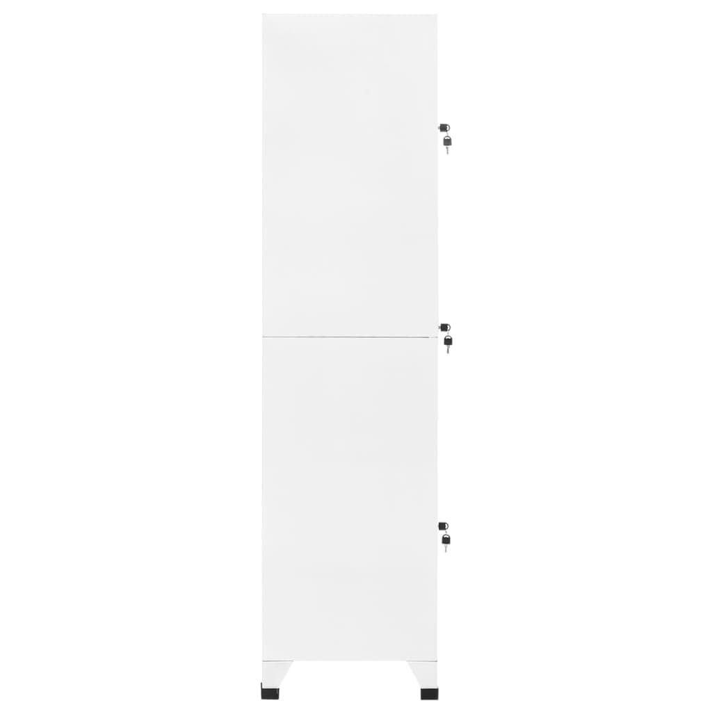 vidaXL Schließfachschrank Weiß 38x45x180 cm Stahl