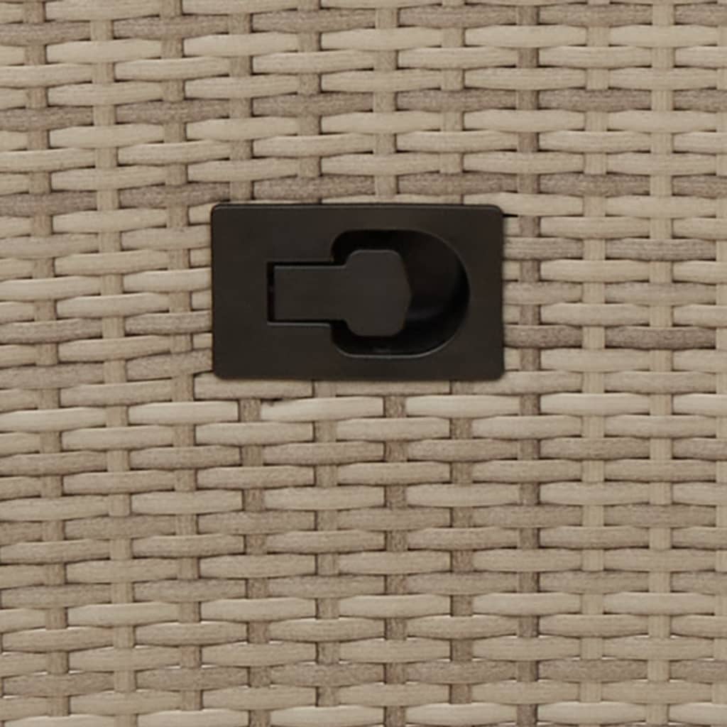 vidaXL Gartensessel mit Kissen Verstellbar Beige Poly Rattan