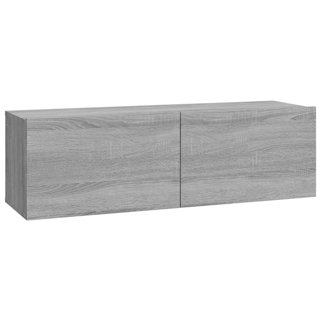 vidaXL TV-Wandschränke 2 Stk. Grau Sonoma 100x30x30 cm Holzwerkstoff