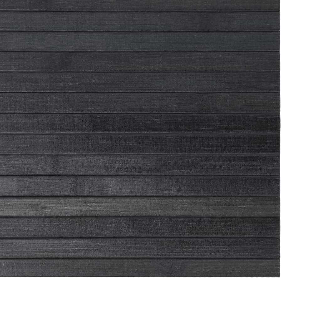 vidaXL Teppich Rechteckig Grau 60x400 cm Bambus