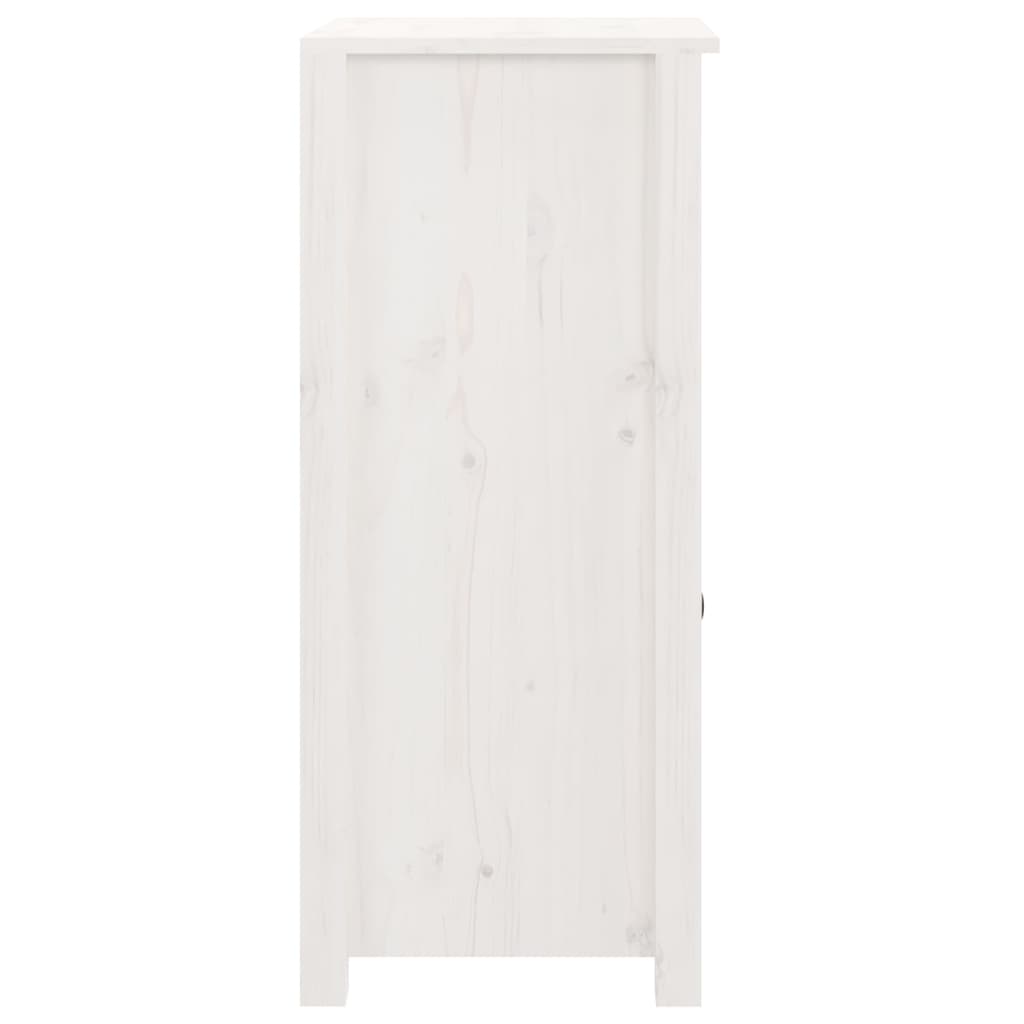 vidaXL Sideboard Weiß 40x35x80 cm Massivholz Kiefer