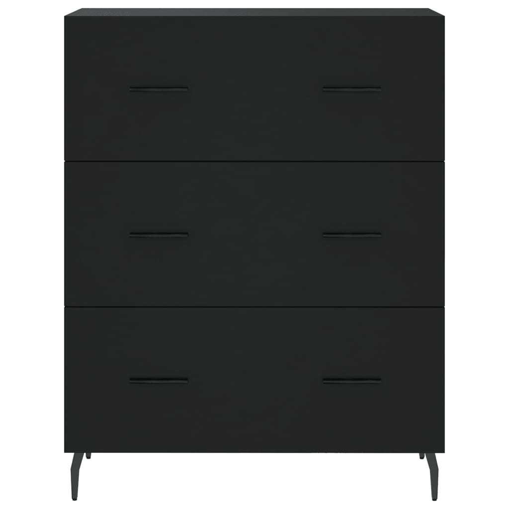 vidaXL Highboard Schwarz 69,5x34x180 cm Holzwerkstoff