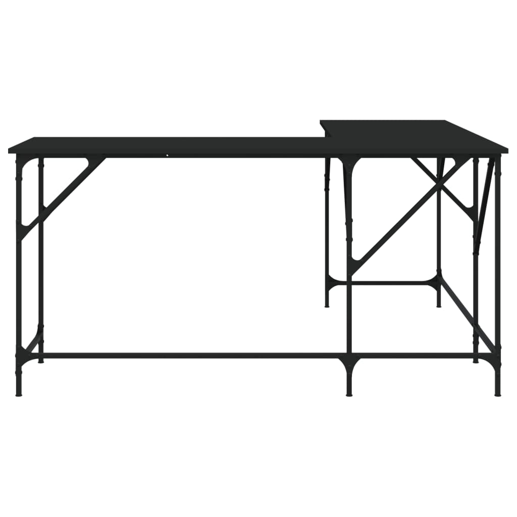 vidaXL Schreibtisch Schwarz 149x149x75 cm Holzwerkstoff