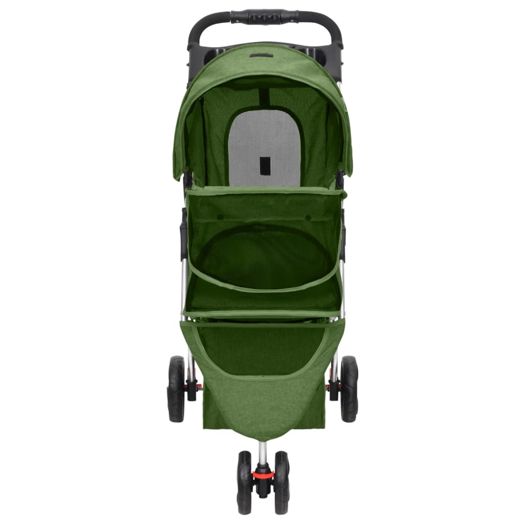 vidaXL Hundewagen Faltbar Grün 80x46x98 cm Oxford-Gewebe