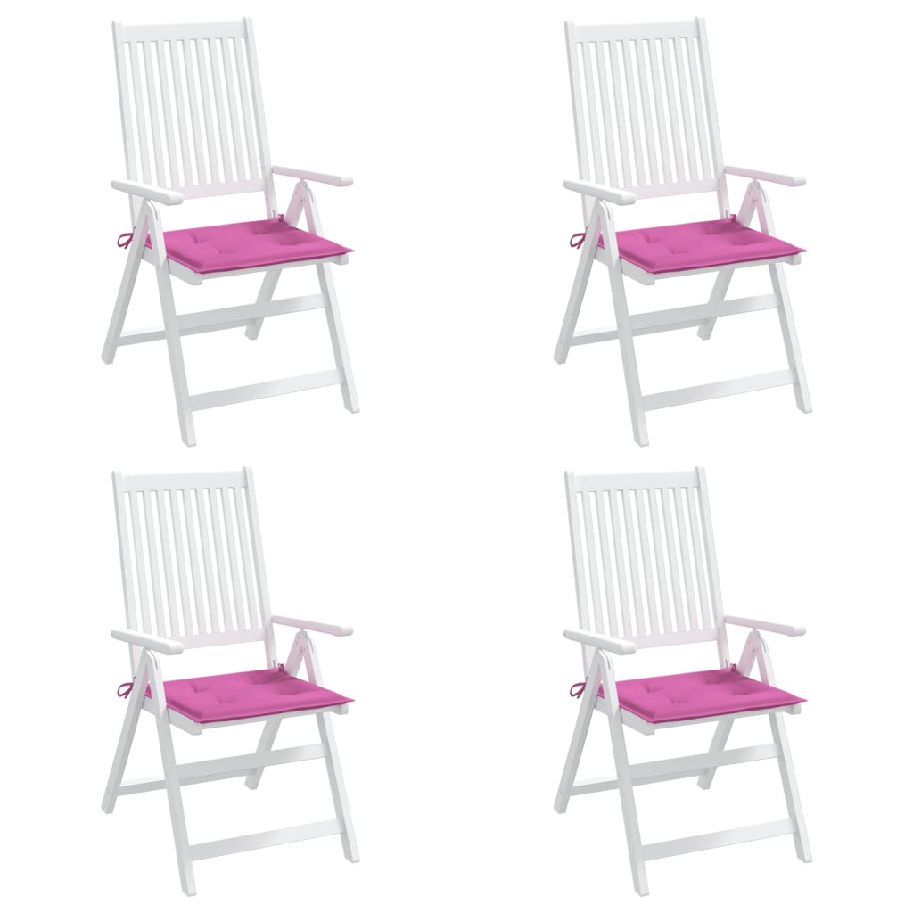 vidaXL Gartenstuhl-Kissen 4 Stk. Rosa 40x40x3 cm Stoff