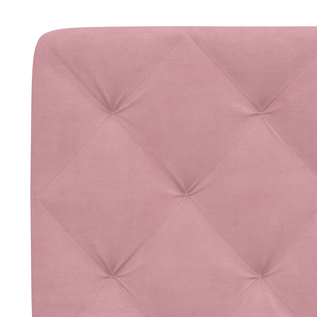 vidaXL Bett mit Matratze Rosa 80x200 cm Samt