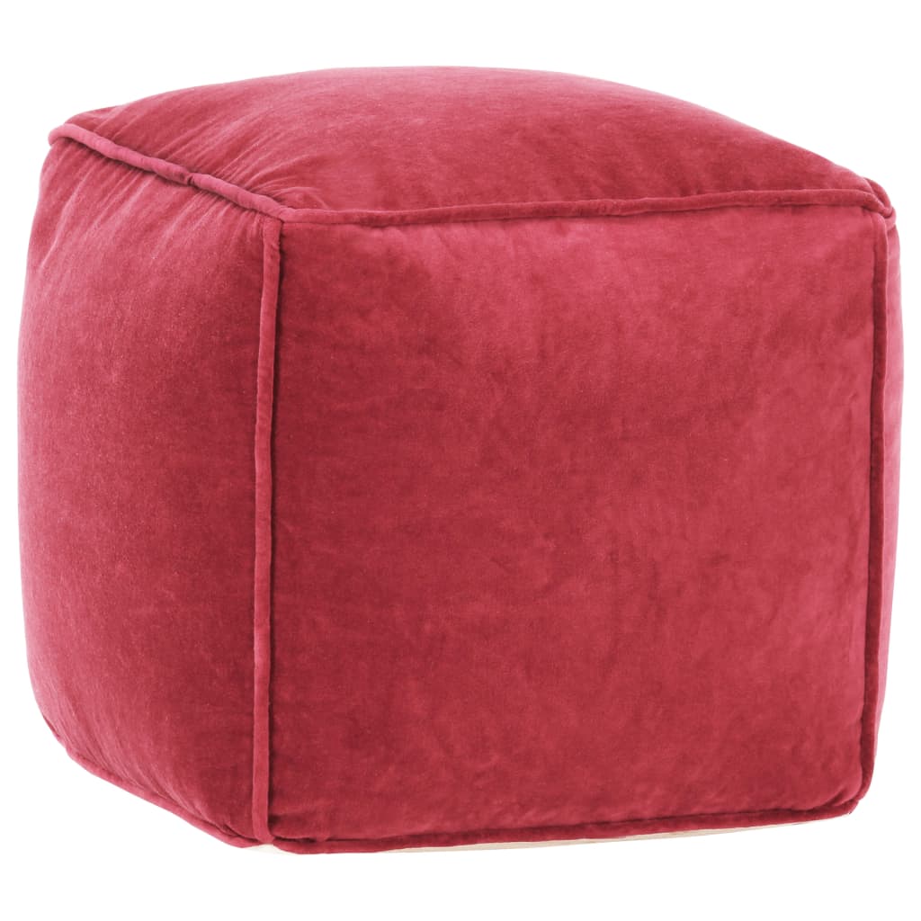 vidaXL Pouf Baumwollsamt 40x40x40 cm Rosa