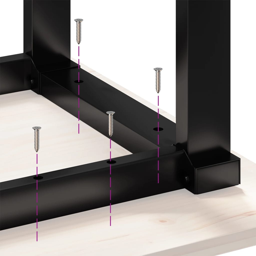 vidaXL Esstisch-Gestell in O-Form 70x70x73 cm Gusseisen