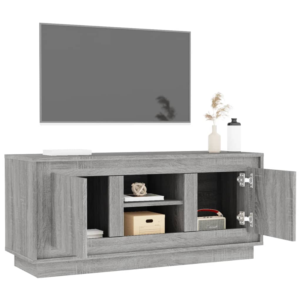 vidaXL TV-Schrank Grau Sonoma 102x35x45 cm Holzwerkstoff