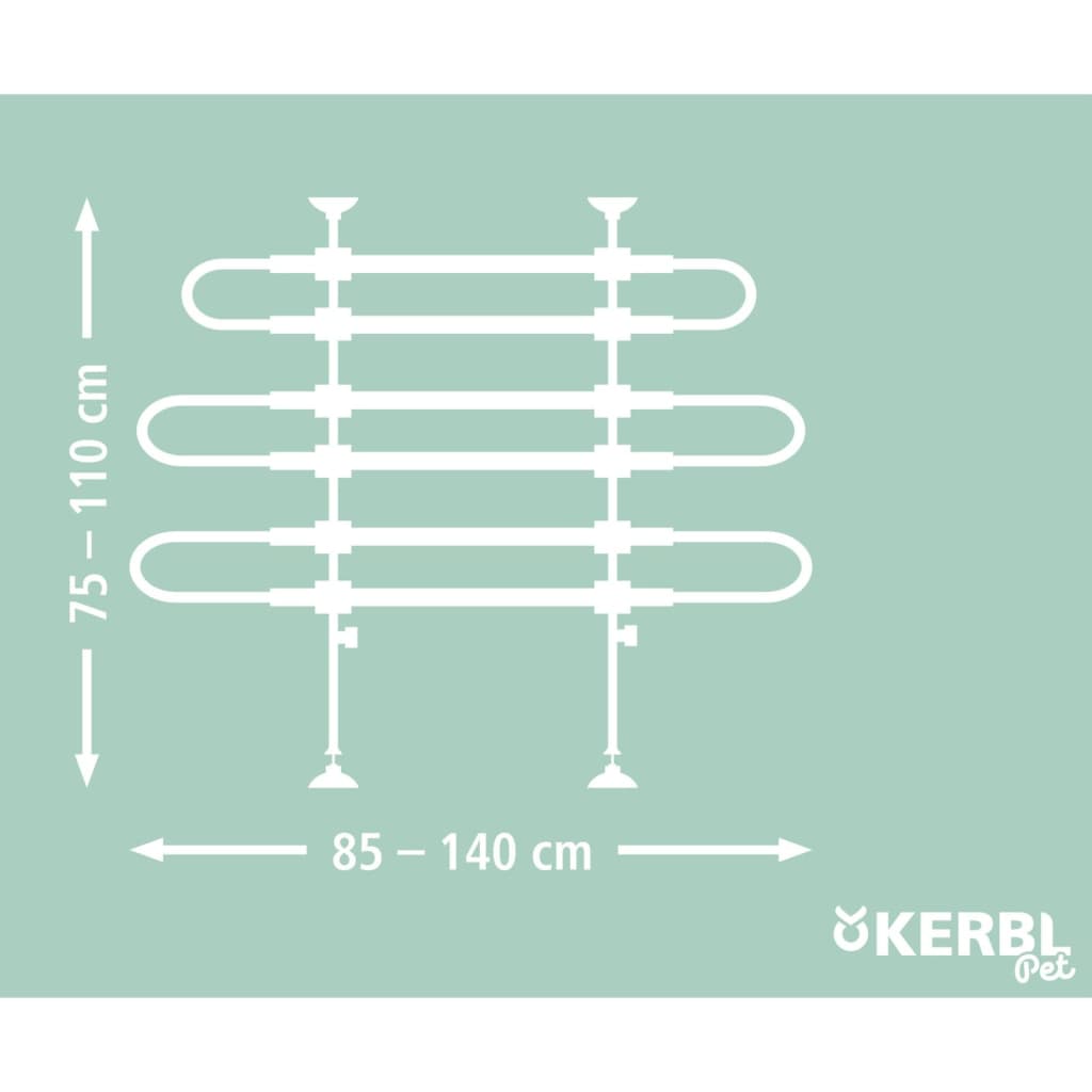 Kerbl Auto-Schutzgitter für Haustiere 75-110 cm Schwarz