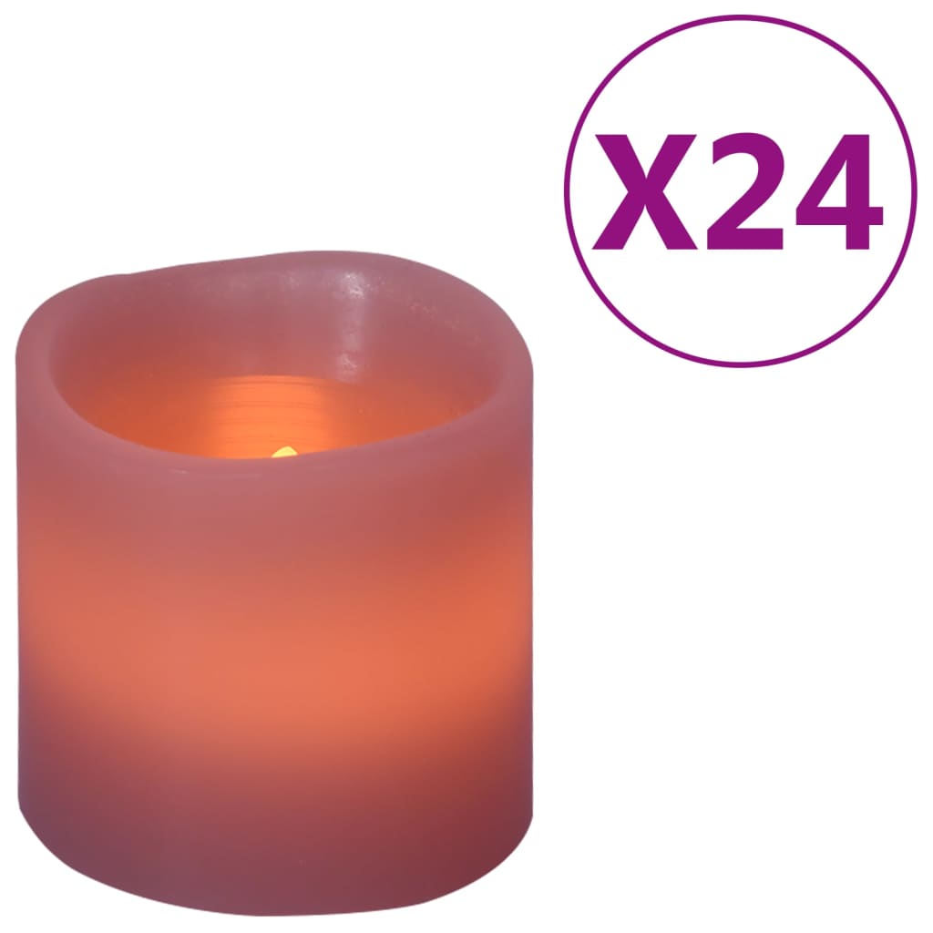 vidaXL Elektrische LED-Kerzen 24 Stk. mit Timer Fernbedienung Warmweiß